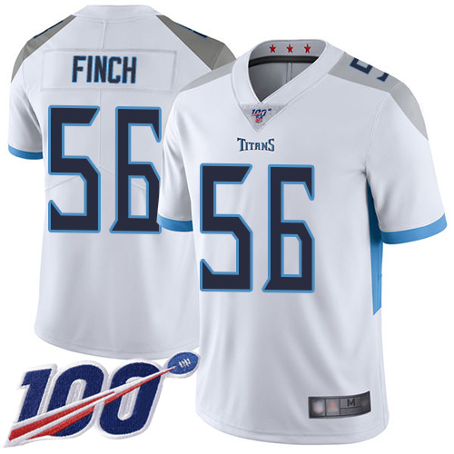 Tennessee Titans Limited White Men Sharif Finch Road Jersey NFL Football #56 100th Season Vapor Untouchable->tennessee titans->NFL Jersey